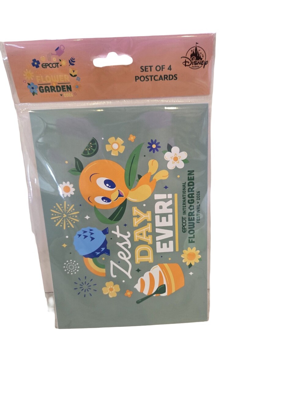 Disney Parks Epcot 2026 Flower & Garden Orange Bird Spike Bee Post Card Set NEW